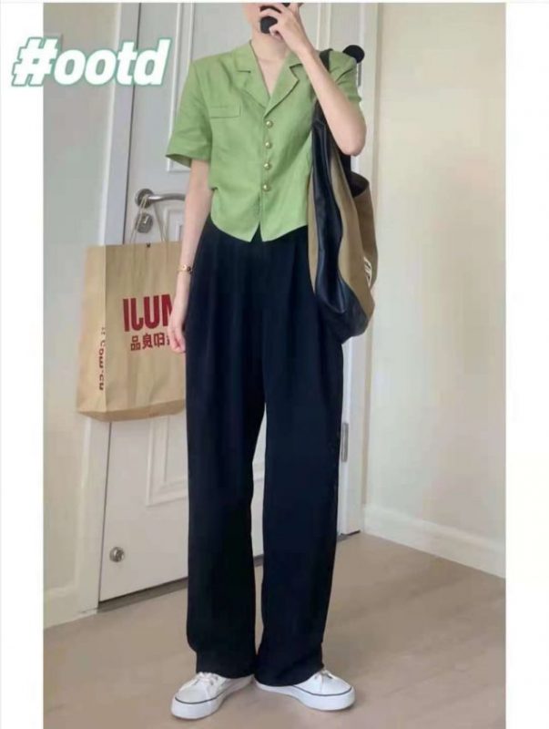 显瘦的裤子黑色阔腿裤？-4