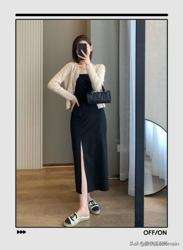 针织开衫可以配半身长裙吗?-23